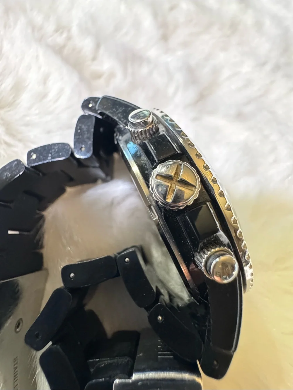 Fossil Black Watch with Gold Accents